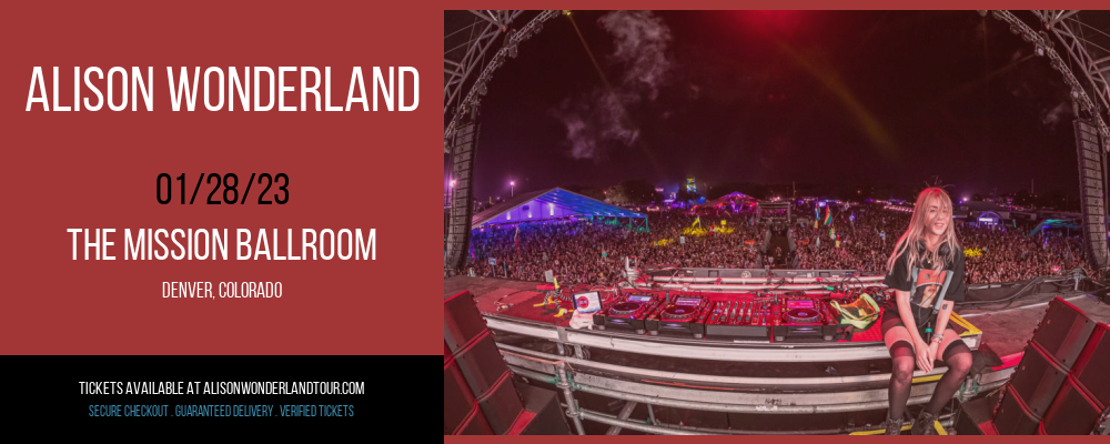 Alison Wonderland at Alison Wonderland Tour tickets Alison Wonderland at Alison Wonderland Tour